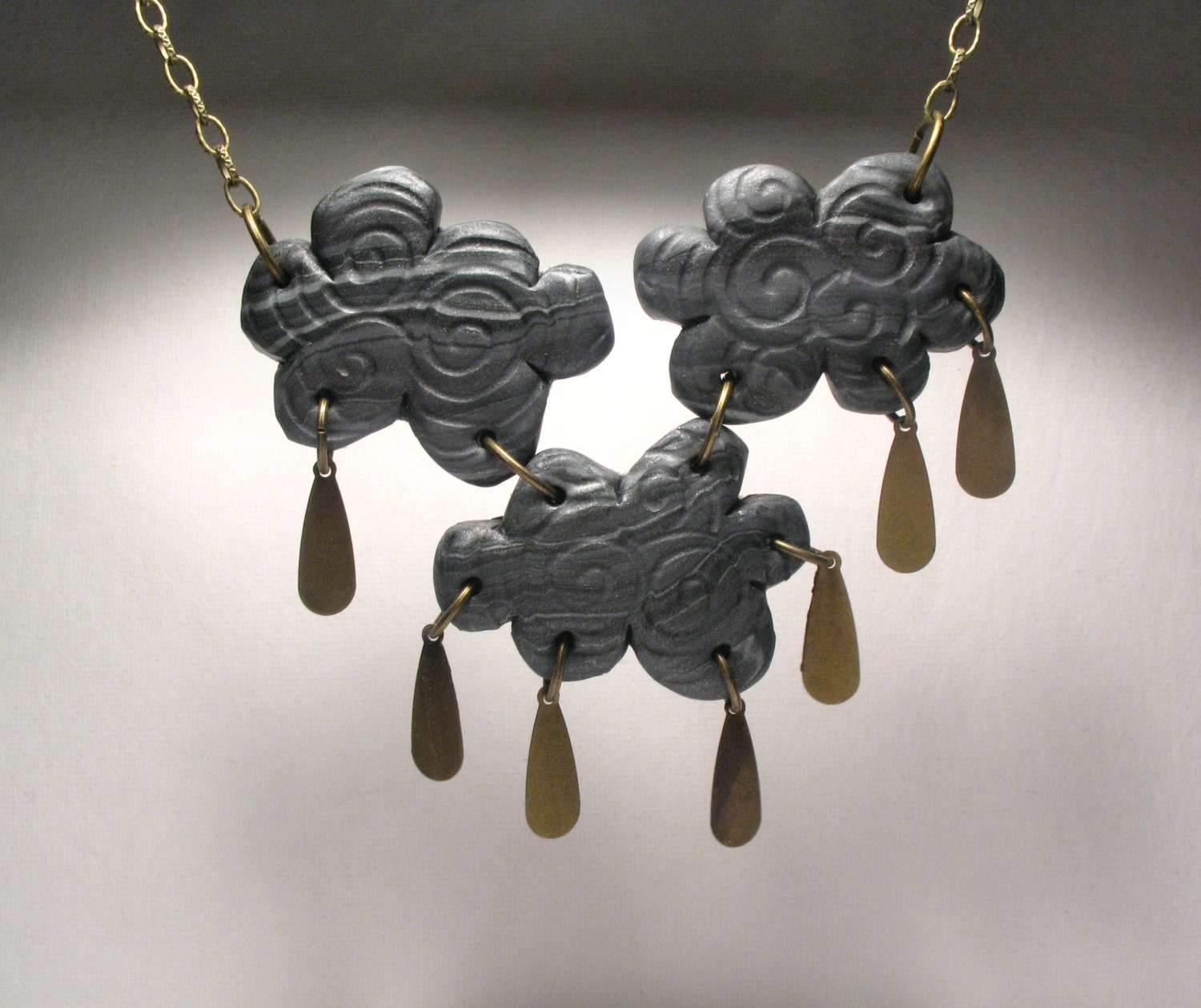 Thunderstorm Necklace - Wearable Cloud Sculpture