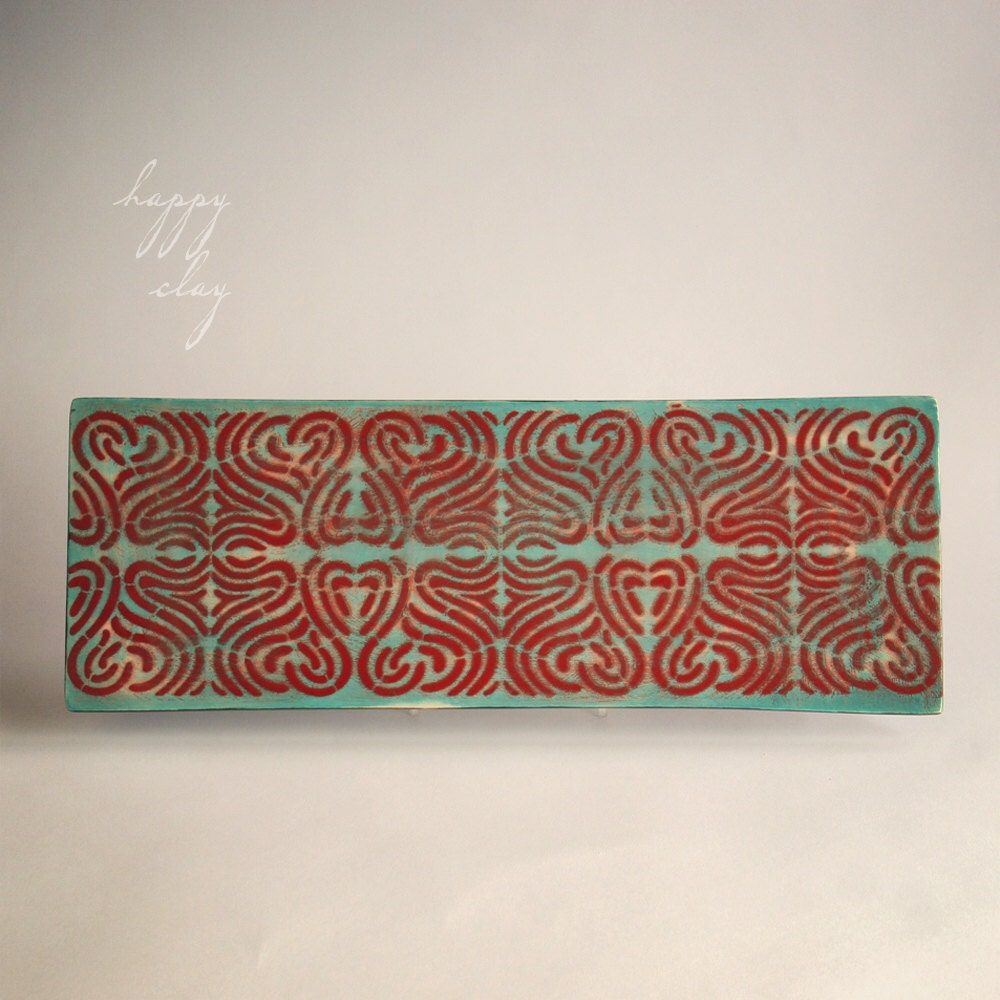 Ceramic serving tray