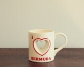 vintage i heart bermuda souvenir mug