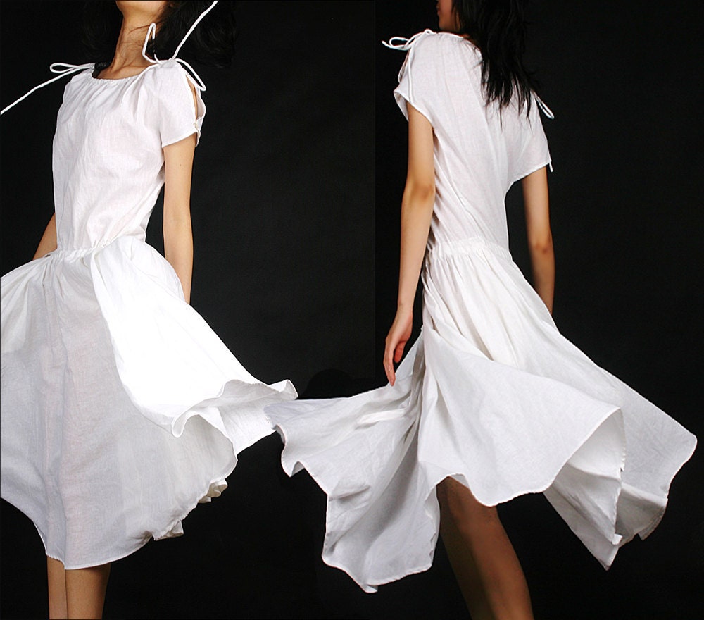 Be beautiful like summer flowers - ethereal linen dress (Q3112)
