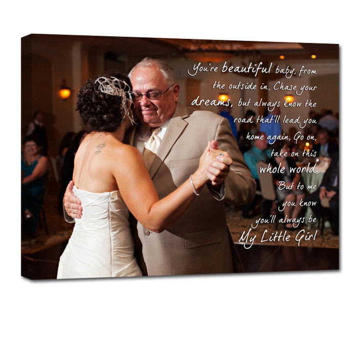 First Dance Father Daughter Dance Wedding photo gift Art  TEXT Wedding, Vows,12x16