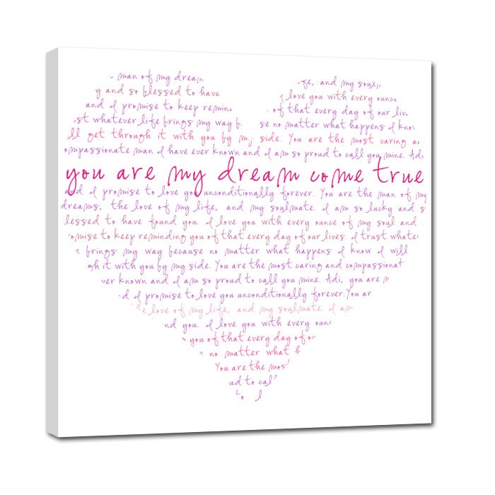 Canvas Word Heart or other shapes word art  Lyrics Collage on canvas or shape of moon,   14x14