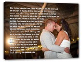 Personalized Photo Picture Art Words gift for Him or Her  custom canvas art 20X20 inch