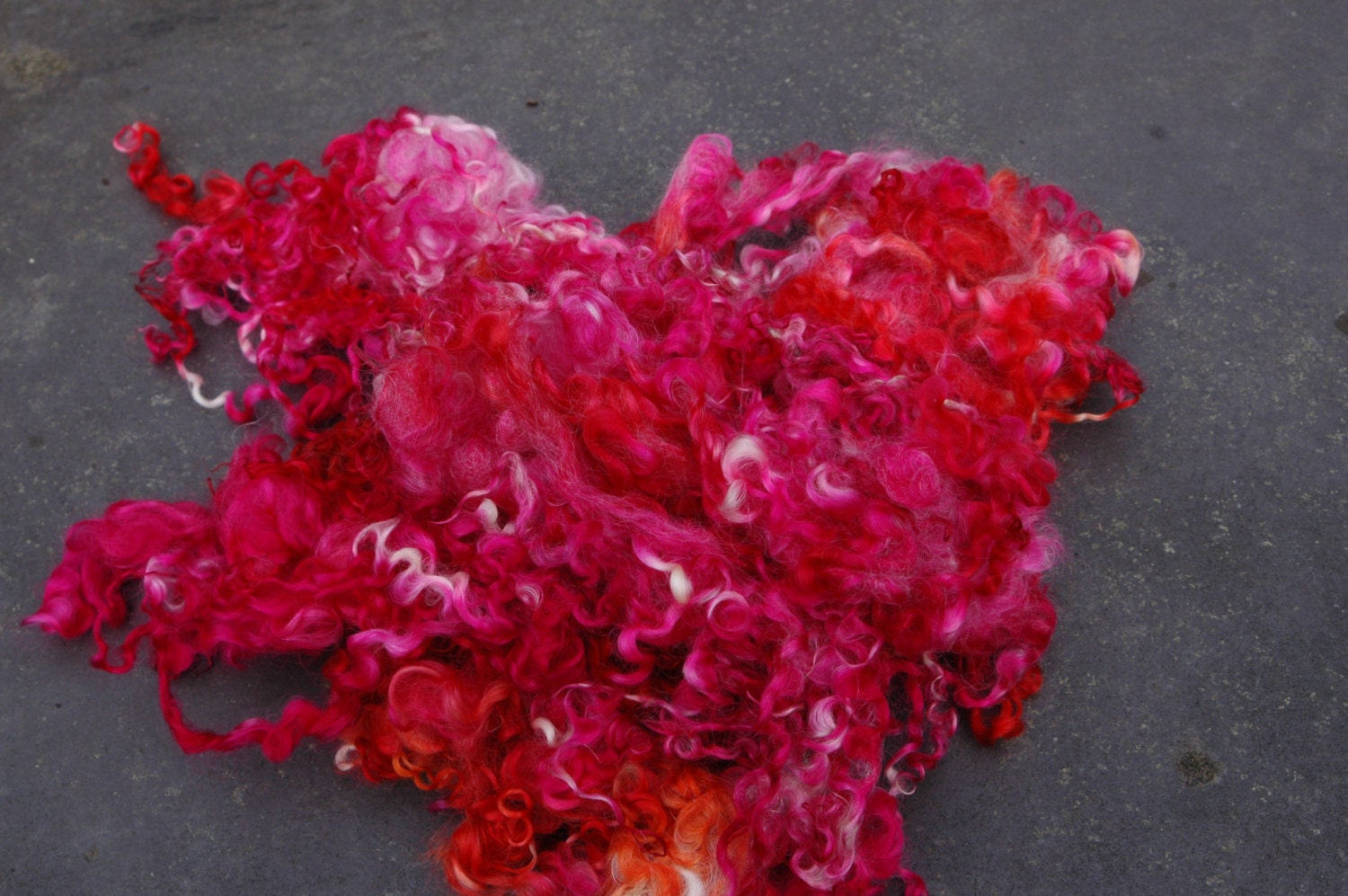 Hippy Reds   Hand dyed Wensleydale Wool Locks