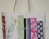 Leaning Book Shelf Bag by Avery Lane Designs PDF sewing Pattern Instant Download