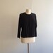 Vintage Black Silk Minimalist Blouse.