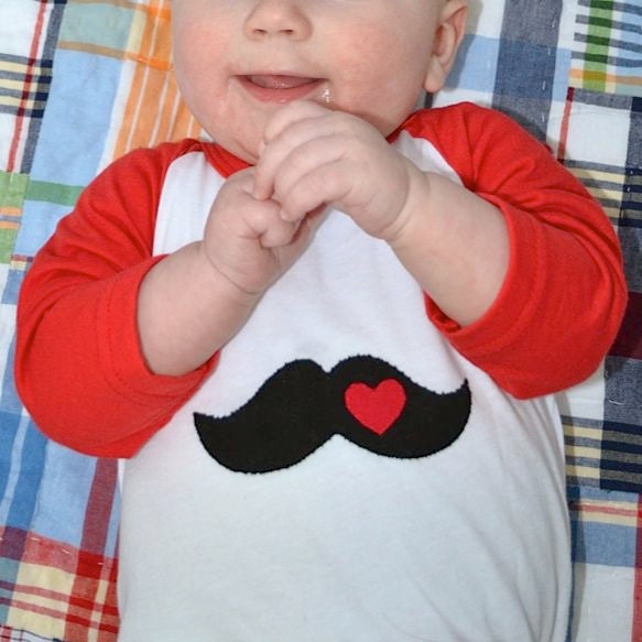 For the Love of the Stache Toddler and Kids Raglan T-shirt