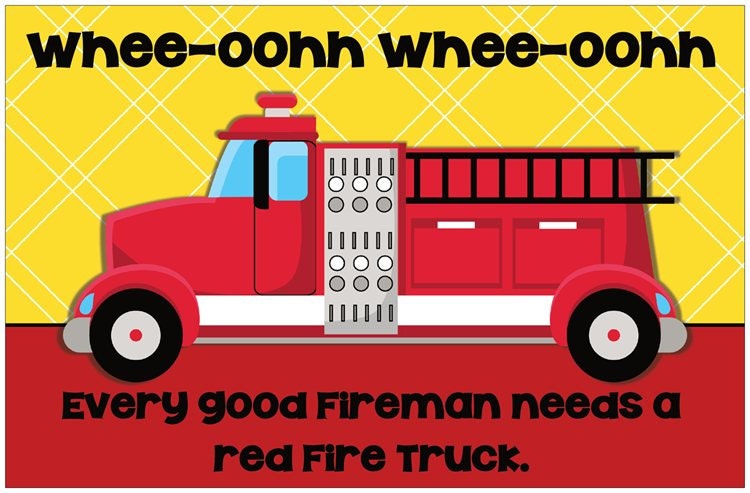 Firefighter Themed Party Sign Fire Truck Il_570xn