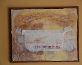 Domesticated - Beeswax Mixed Media Art Collage