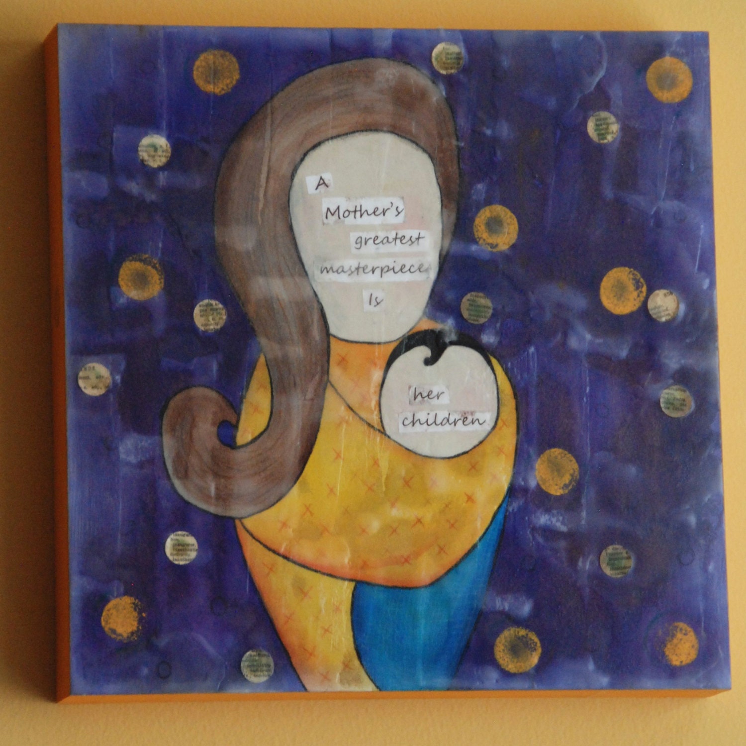 Blessed Mother - Mixed Media Watercolor Painting