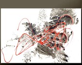 Abstract Canvas Art Painting HUGE 60x40 Contemporary Original Modern Art by Destiny Womack  - dWo - Between the Lines ON SALE