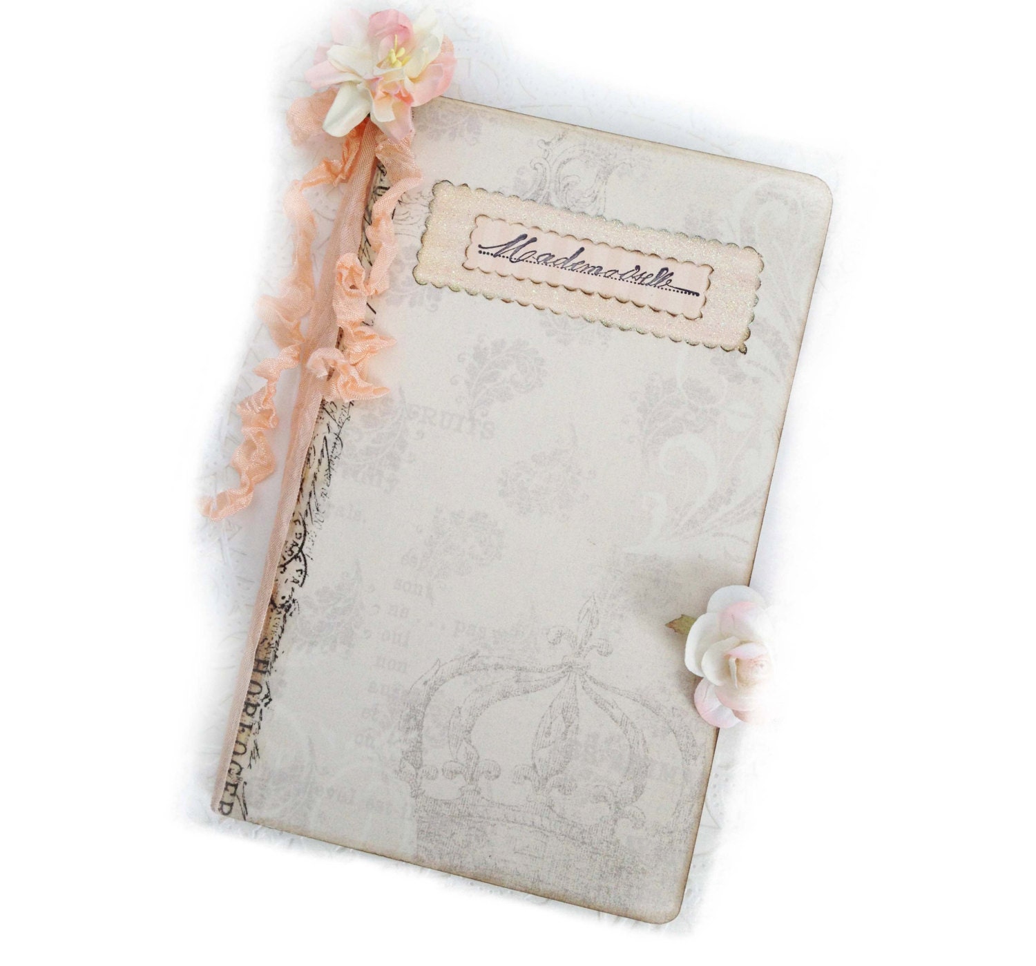 Parisian Mademoiselle Journal, Pale Pink Sparkles, Pale Pink Paris Journal