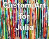 CUSTOM Order for JULIA in GA - Paint and Wood Original Modern Abstract Wall Sculpture - by Rosemary Pierce
