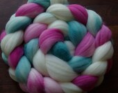 Spring Flowers and Robin's Egg's Spinning Fiber Superwash Merino