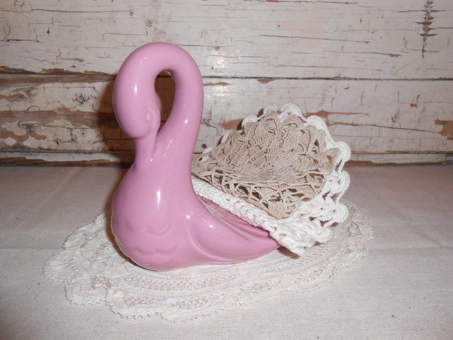 Vintage Andre Richard Pink Swan Towel Holder