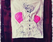 Milena Cried Sweet Tears, embroidery on linen