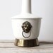 White & Gold Lion Head Lamp