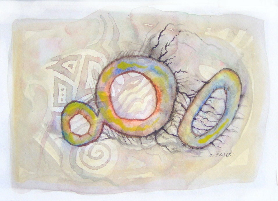 Saved By Zero Original Abstract Watercolor Painting