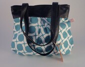 Leather and Fabric Summer Shoulder Bag - the Leather Swing Bag