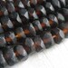 Recycled glass beads brown faceted rondelle beads - 10mm / 16 pcs - 3abgl88