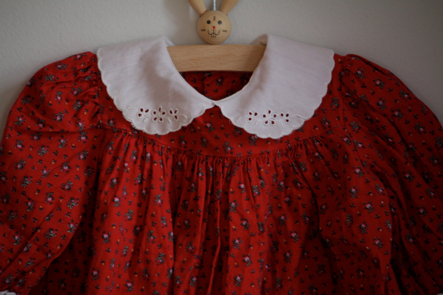 Vintage Polly's Stuff Red Tulip Dress