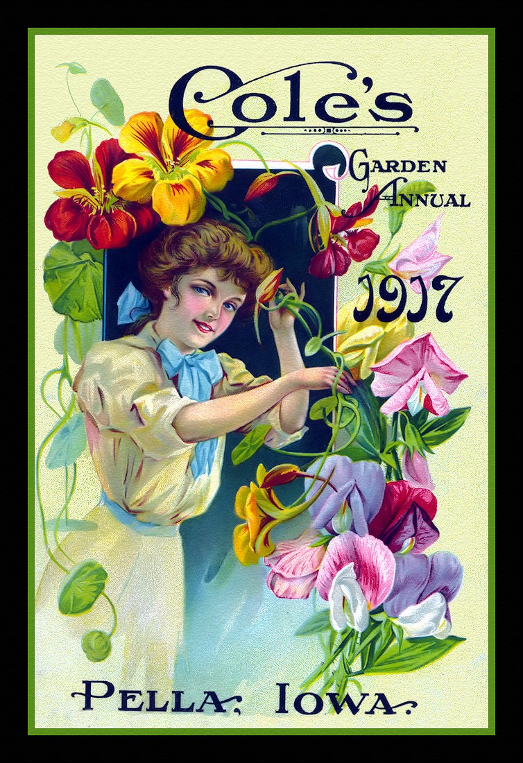 Coles Seed  Packet Little Girl Refrigerator Magnet - FREE US SHIPPING