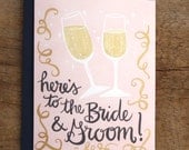 Bride and Groom Illustrated Card