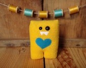 Yellow Nubbin - Custom Color Heart - Made To Order - KiraArts
