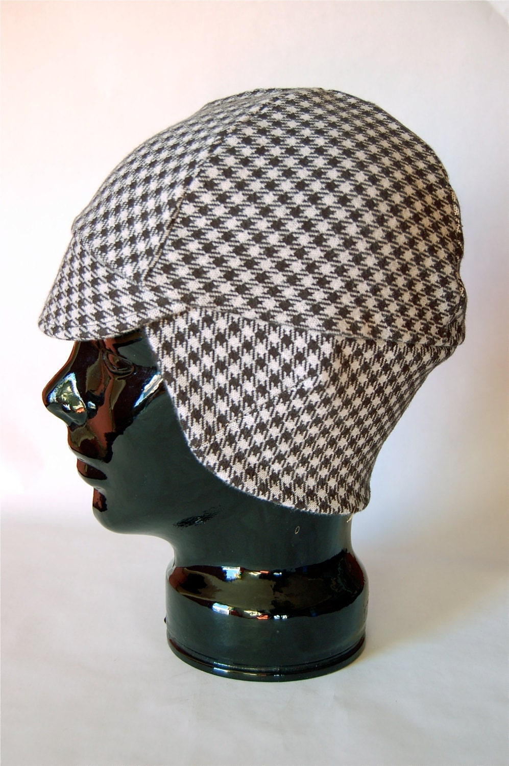 Winter Bike Hat Handsewn in Chicago from Recycled Men's Polo Shirt Made to Order