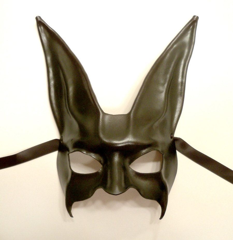 Black Rabbit Leather Mask