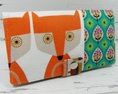 Handmade Long Wallet  BiFold Clutch -Large Fox wallet