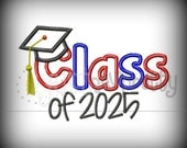Class of 2025 Graduate Embroidery Applique Design