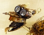 Steampunk Grandma Dragon - DOTTY - assemblage sculpture - Reclaim2Fame