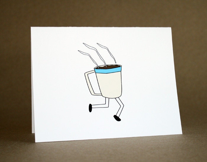 Friendship Card- Card For Friend-Thinking Of You, coffee, cute, miss you