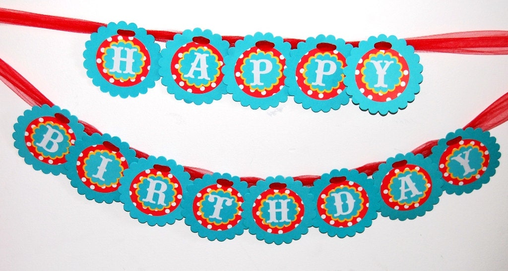 BANNER BLOWOUT Big Top Circus Happy Birthday Party Banner Photo Prop Il_170x135