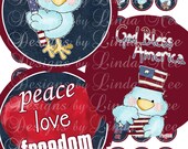 NEW- American Pride Fourth of July Patriotic Quotes (1 inch round) Bottlecap Images Buy 2 Get 1 Sale - Digital Collage Sheet printable