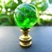 Green Glass Lamp Finial Swirled Rosette Elegant Lighting Part Top Off Your Lamp