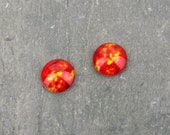 The Sun Handmade Glass Cabochon 12mm GH42(10pcs)