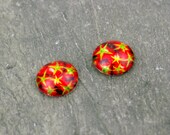 More Tomato Handmade Glass Cabochon 12mm GH45(10pcs)