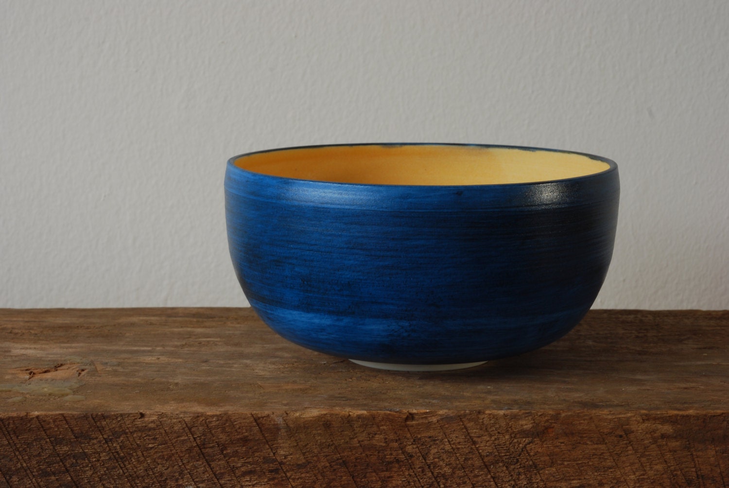 Thin Blue and Yellow Bowl