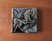 Sascha Brastoff stylized equine jewelry box