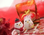 Chinese style wedding love birds,bride and groom wedding cake topper