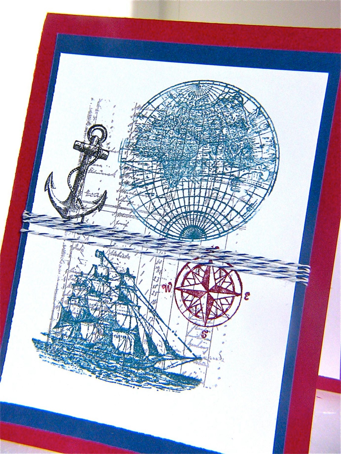 Nautical Card Handmade, Versatile-Get Well, Happy Birthday, Father's Day