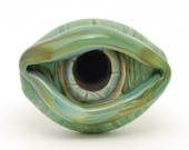 Dilated Pupil Evil Eye Glass Bead, Handmade Lampwork Glass Focal, OOAK, SRA