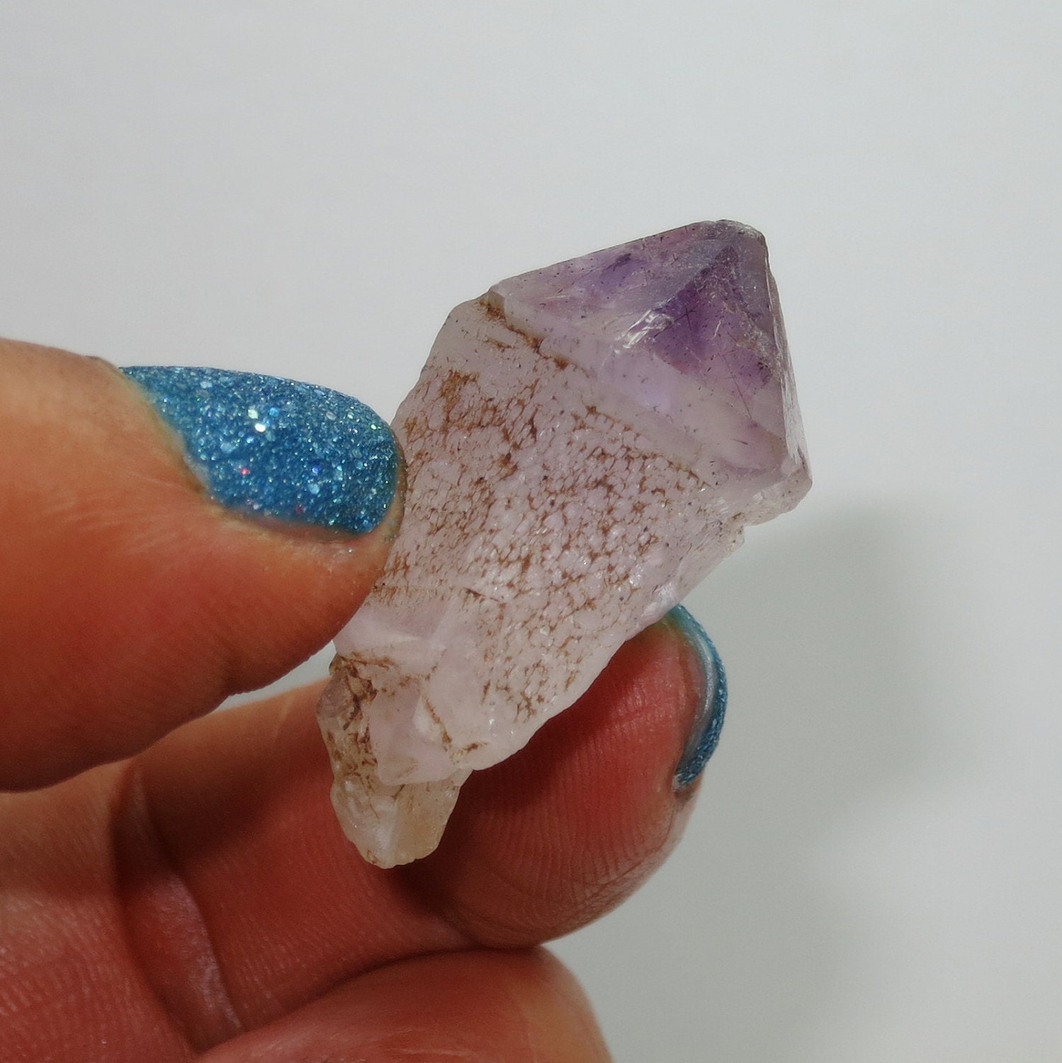Arcturian Starbrary - Amethyst Elestial Quartz Crystal Point From - Madagascar