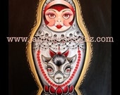 Matryoshka with baby goat