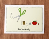 sew immediately - 5x7 art print