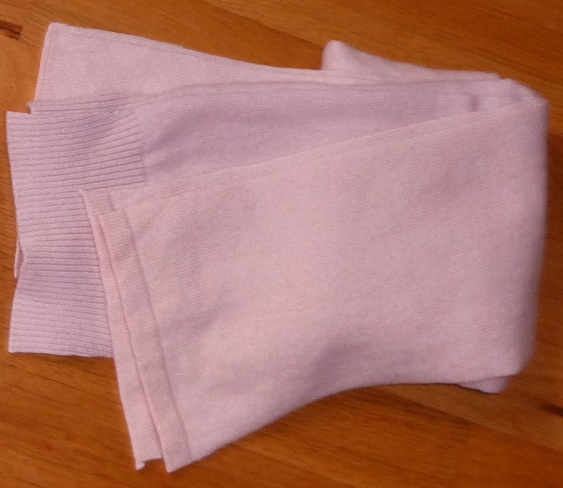 Scarf kit Cashmere sewing recycled with FREE gift 100% fiber pieces make your own DIY 2 shades of pink