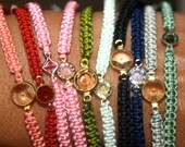 Swarovski crystal macrame bracelets