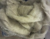 Wool Rovings for Spinning, Price per ounce, Natural Light Brown Fiber